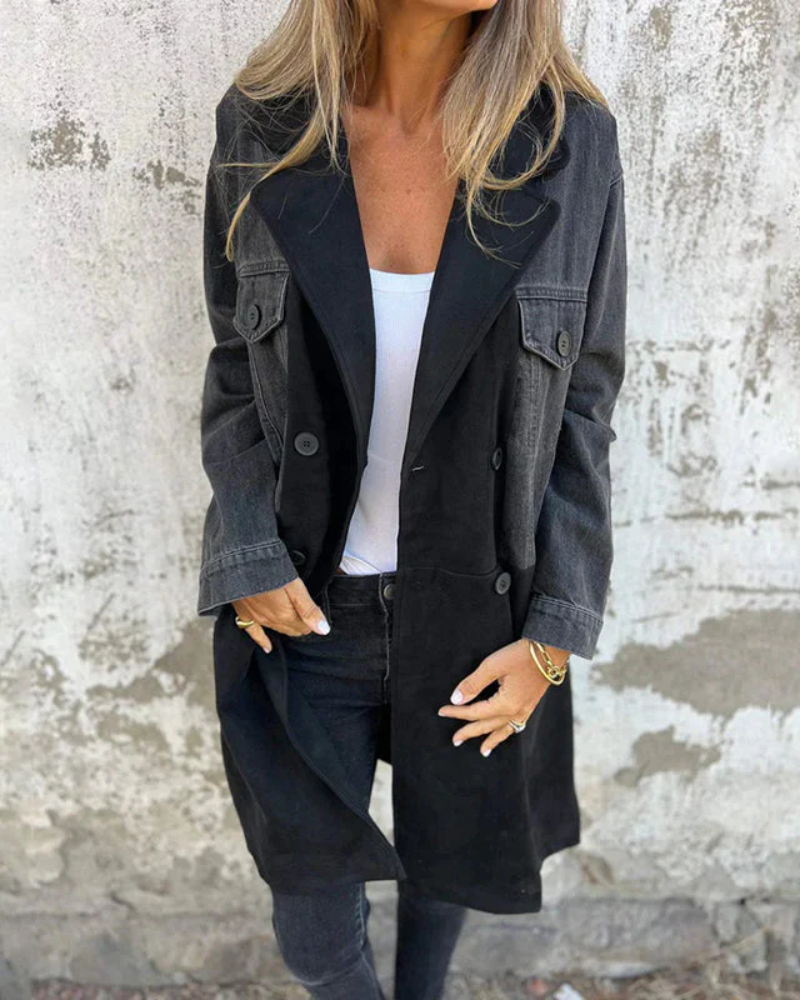 Selena | Denim en suede jas