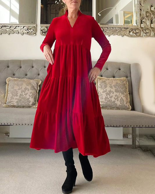 Astika™ | Velvet Grace Midi Jurk